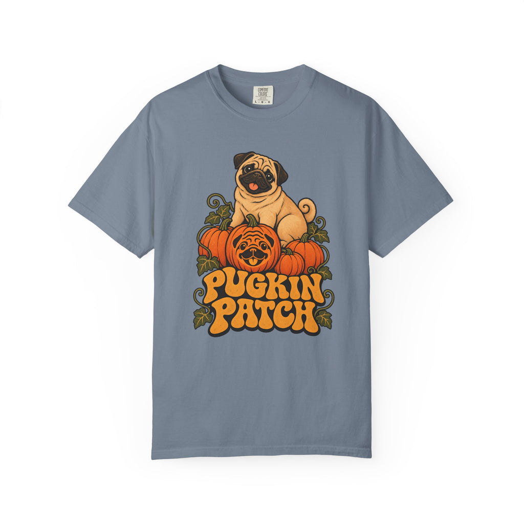 Pugkin Patch T-Shirt – Blue Jean