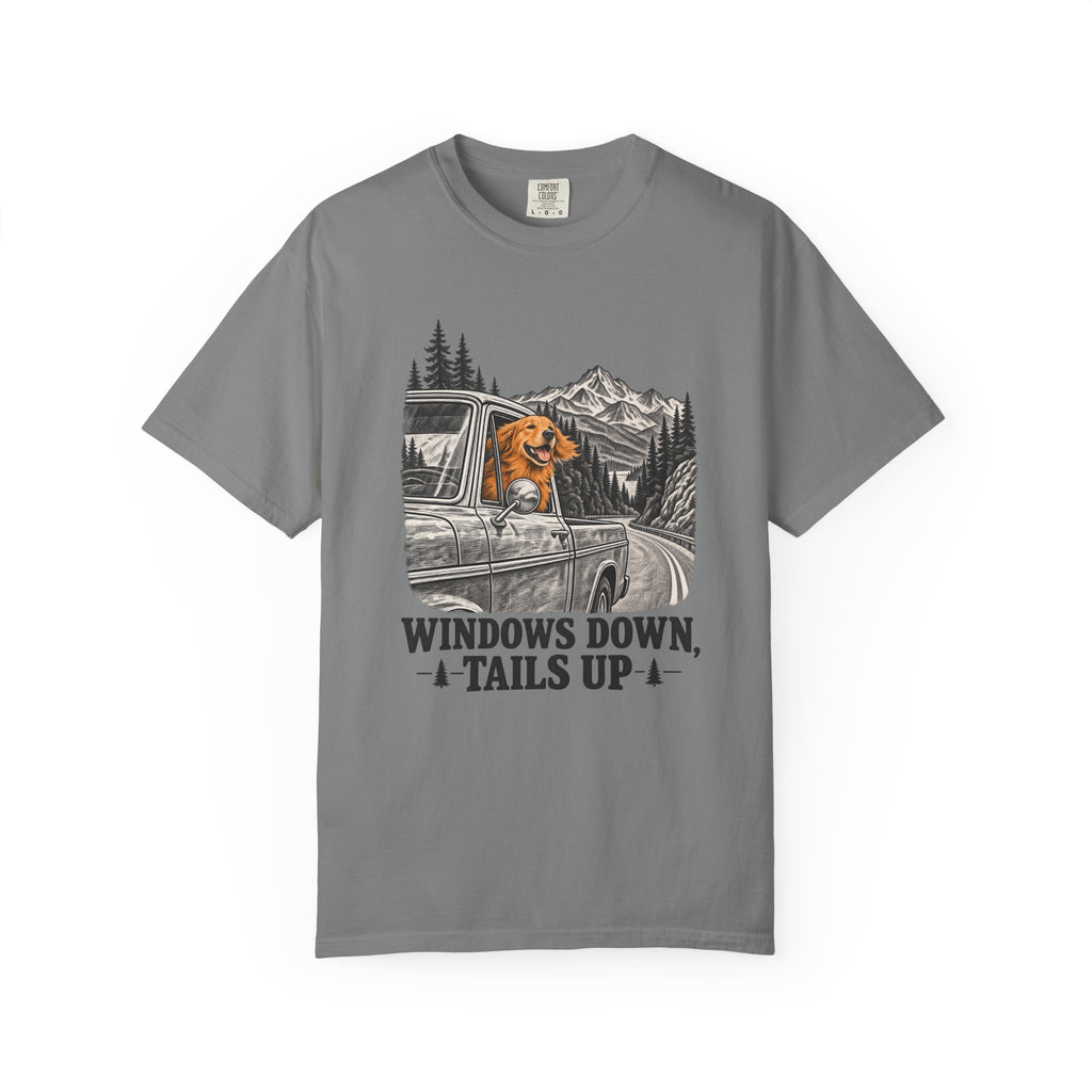 Windows Down, Tails Up T-Shirt – Grey