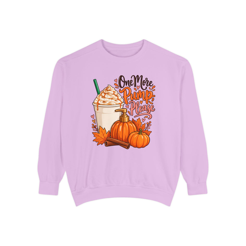 One More Pump, Please Sweatshirt – Orchid