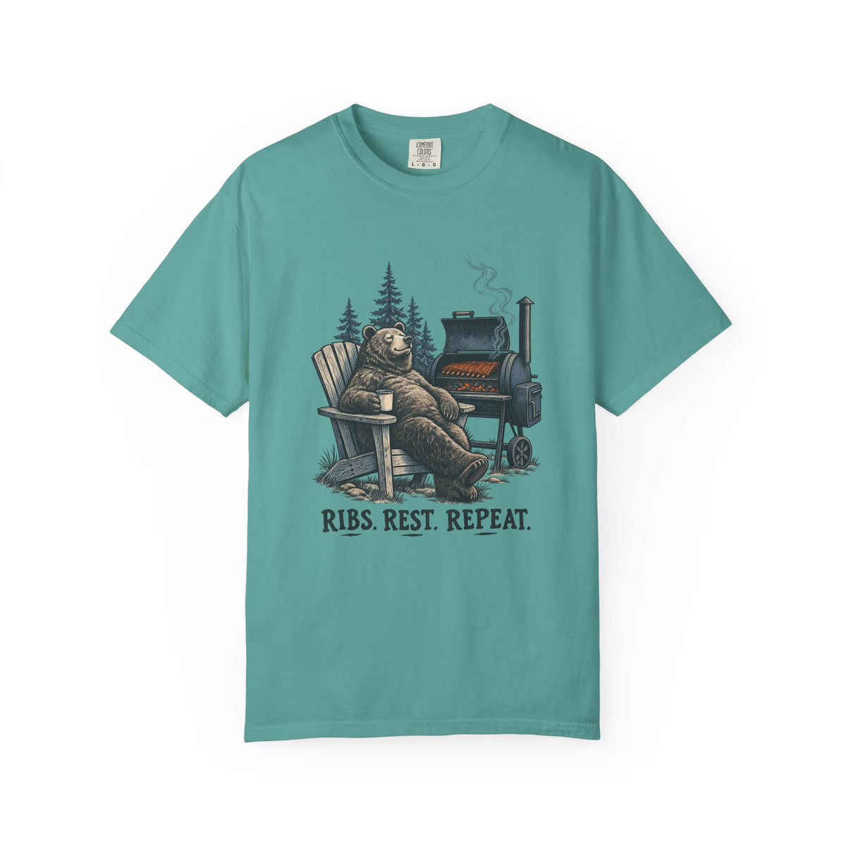 Ribs. Rest. Repeat. T-Shirt – Seafoam