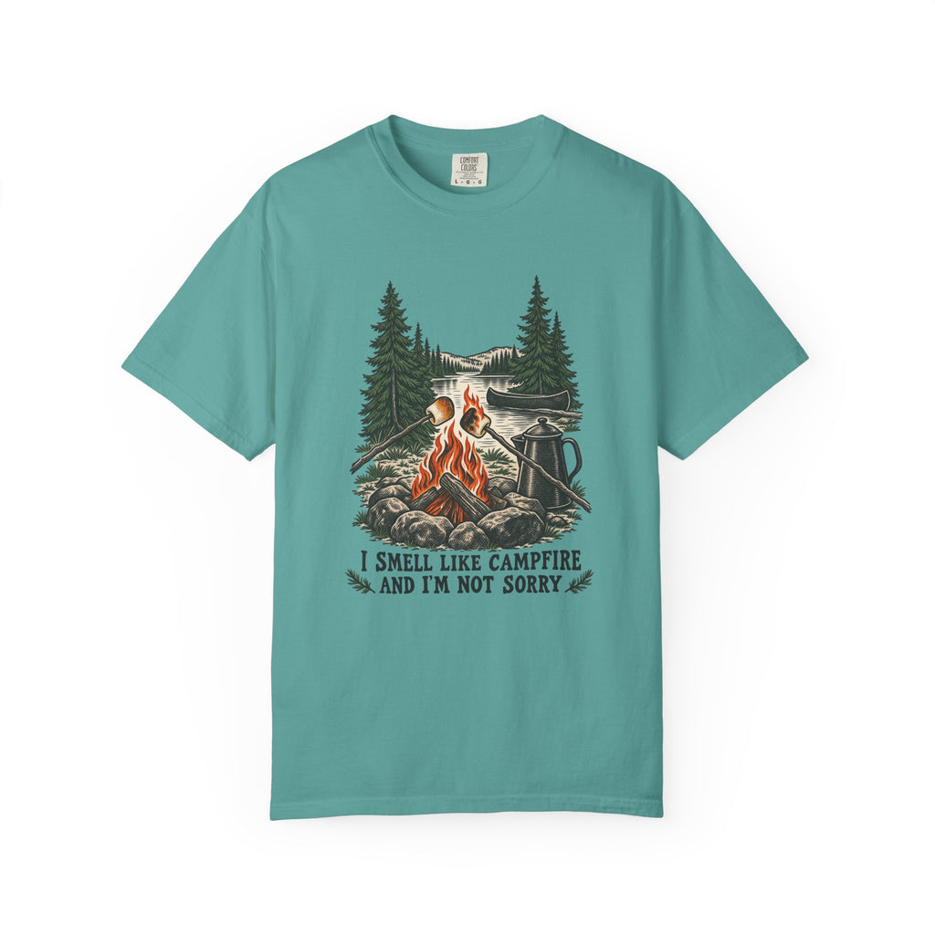 I Smell Like Campfire and I'm Not Sorry T-Shirt – Seafoam