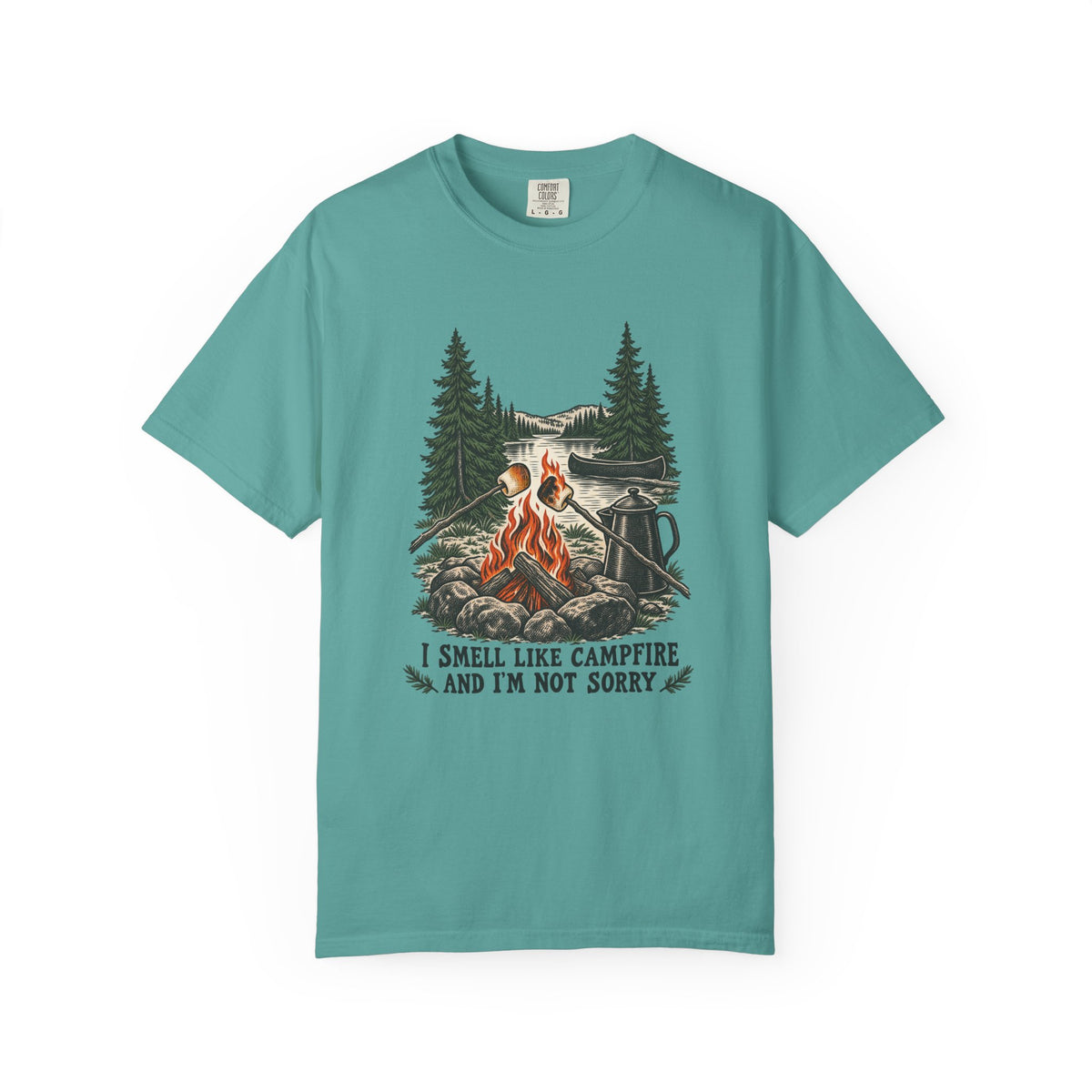 I Smell Like Campfire and I'm Not Sorry T-Shirt – Seafoam