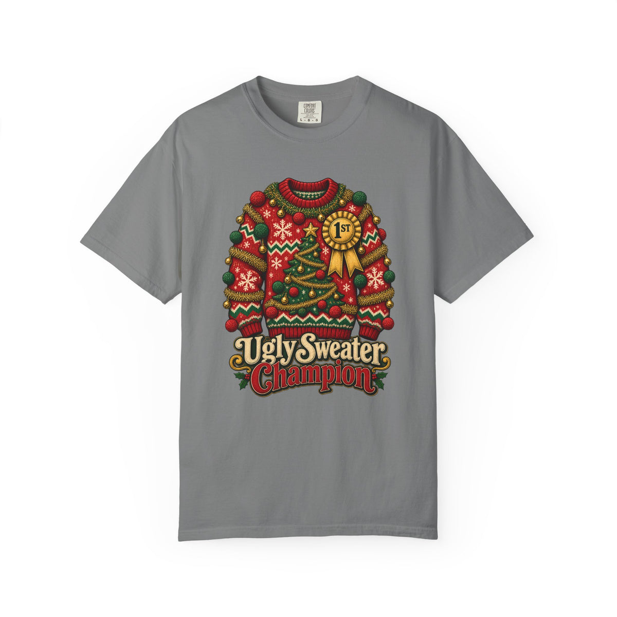 Ugly Sweater Champion T-Shirt – Grey