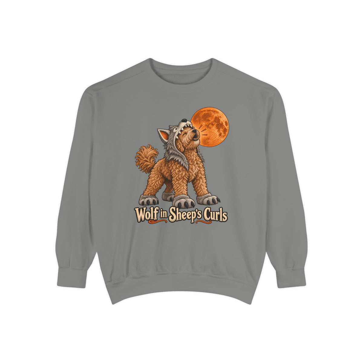 Wolf in Sheep's Curls Sweatshirt – Grey