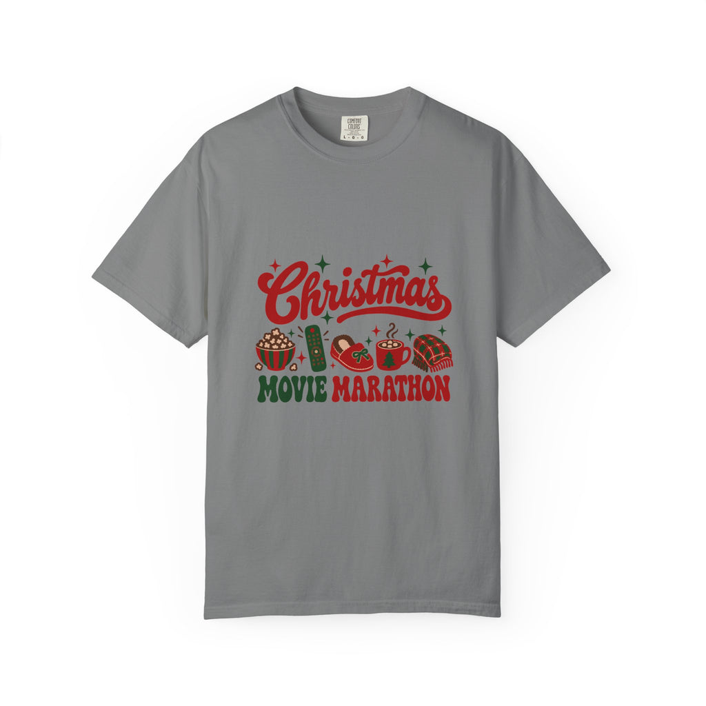Christmas Movie Marathon T-Shirt – Grey