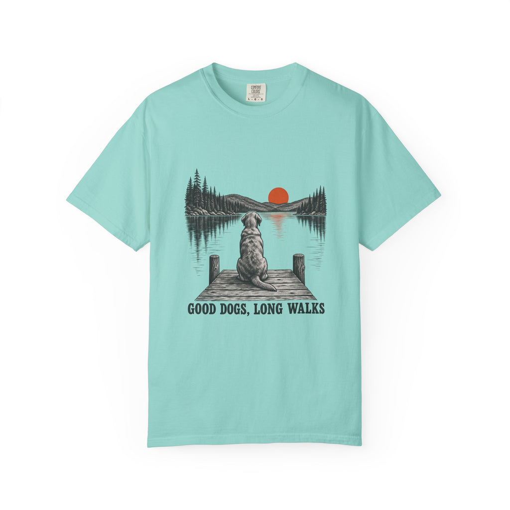 Good Dogs, Long Walks T-Shirt – Chalky Mint