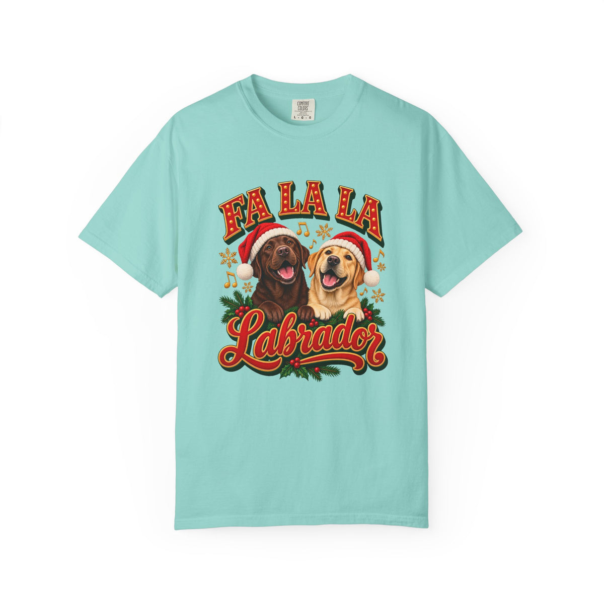 Fa La La Labrador T-Shirt – Chalky Mint