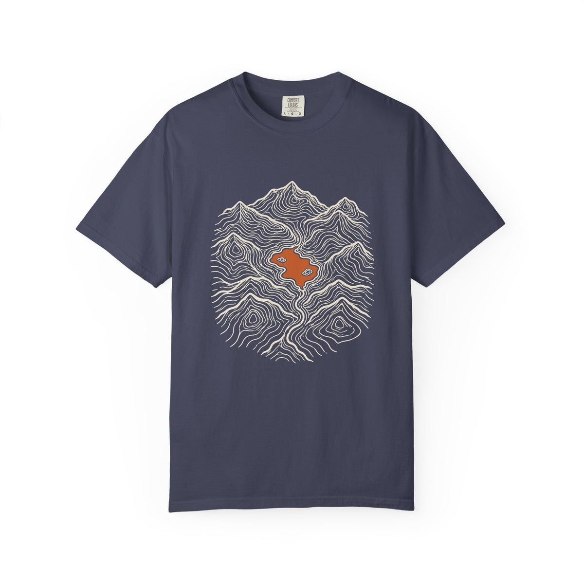 Mountain Lake Map T-Shirt