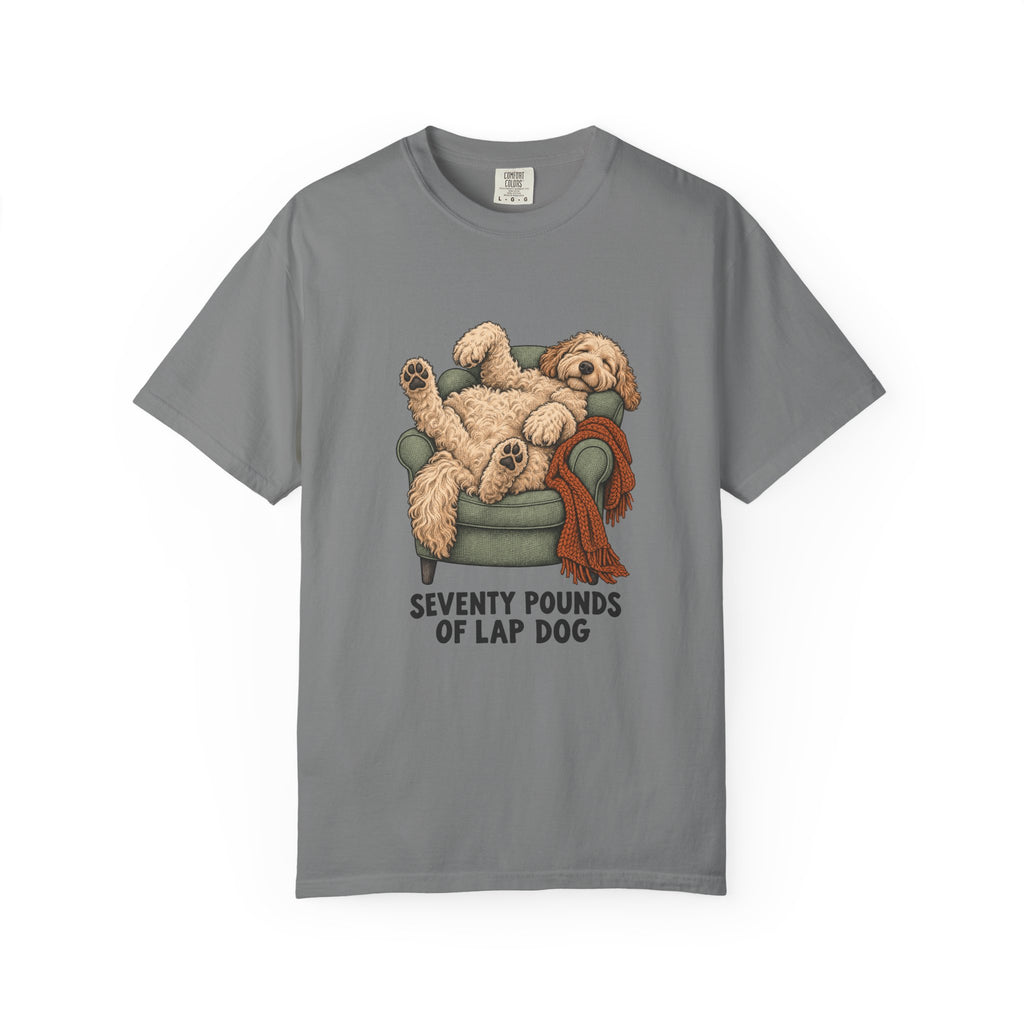Seventy Pounds of Lap Dog T-Shirt – Grey
