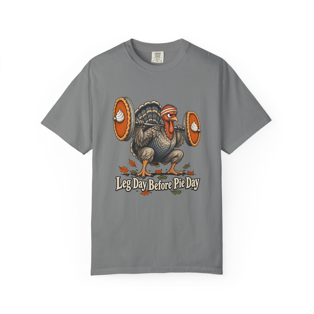 Leg Day Before Pie Day T-Shirt – Grey