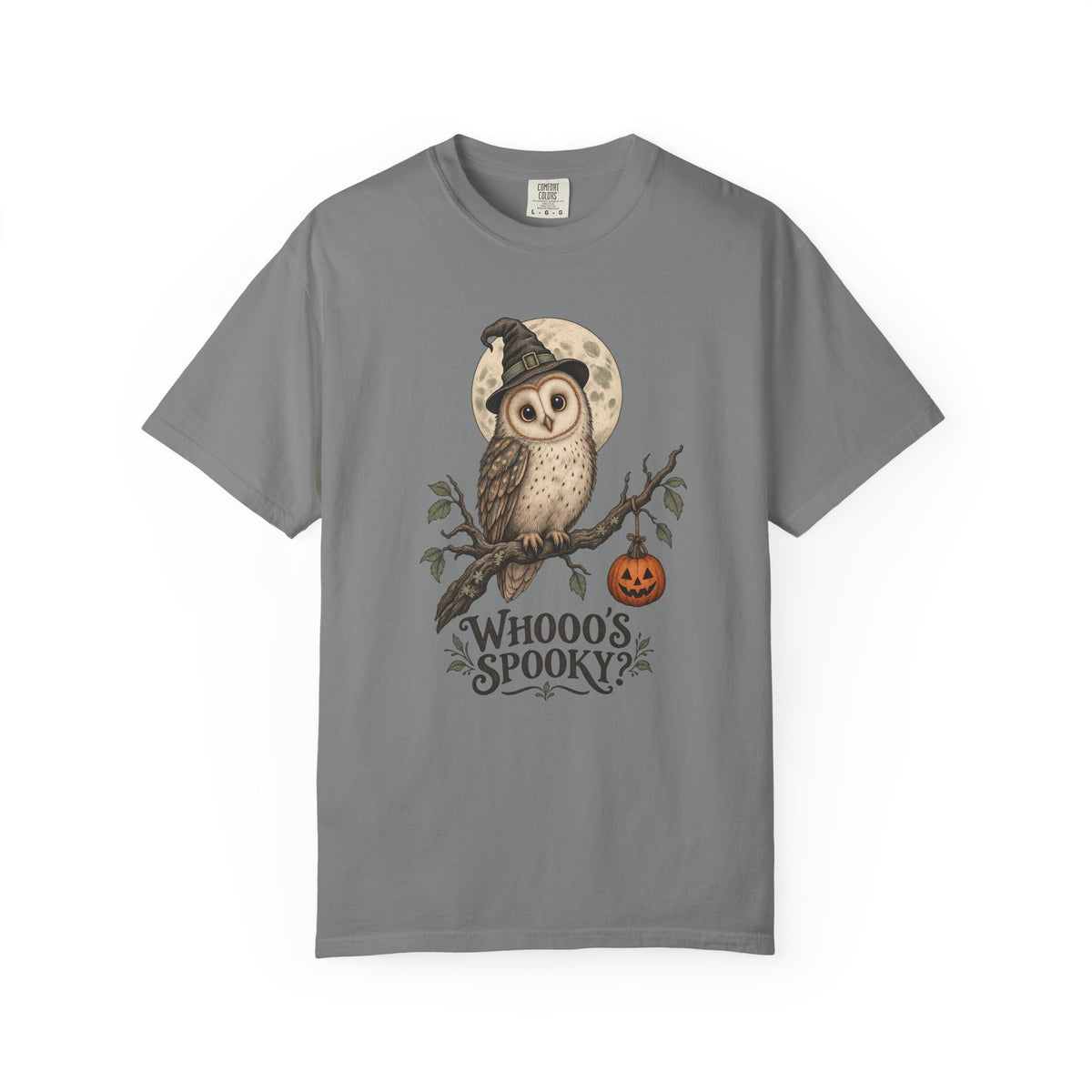 Whooo's Spooky? T-Shirt – Grey