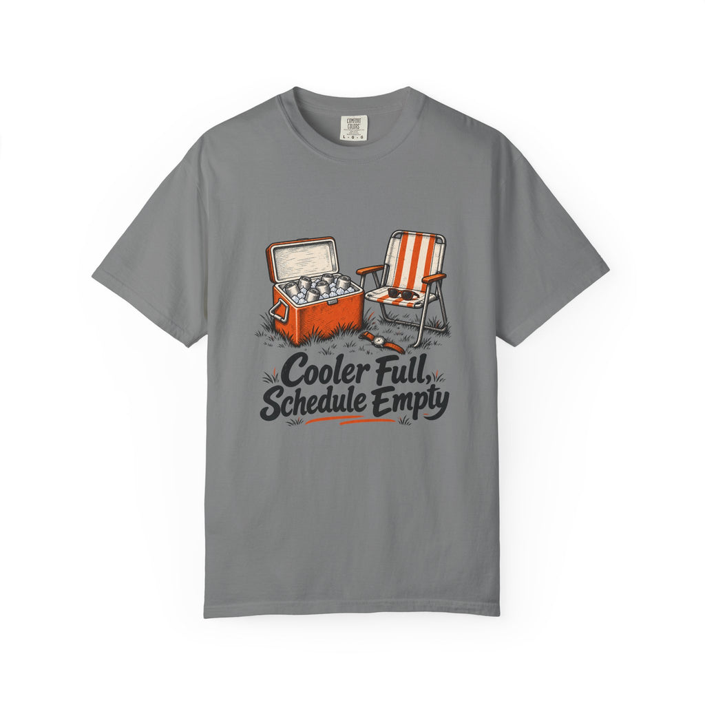 Cooler Full, Schedule Empty T-Shirt – Grey