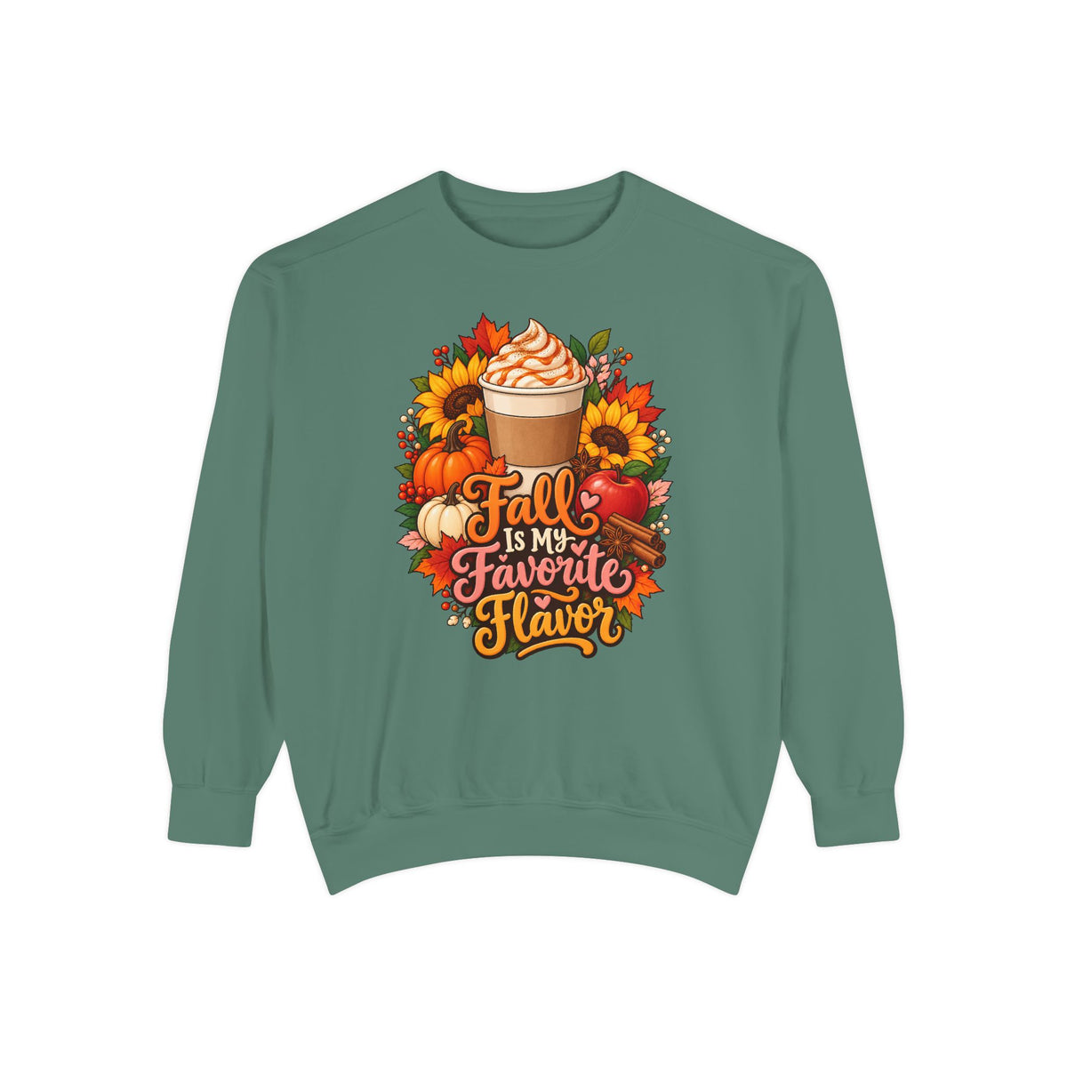 Fall Is My Favorite Flavor Sweatshirt – Light Green