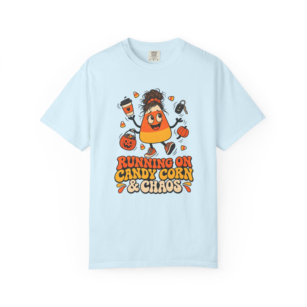 Running on Candy Corn and Chaos T-Shirt – Chambray