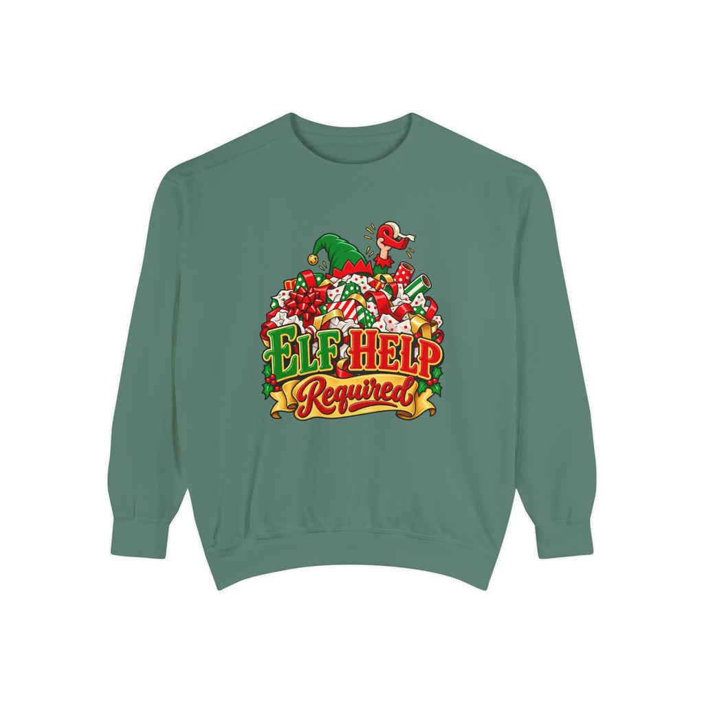 Elf Help Required Sweatshirt – Light Green