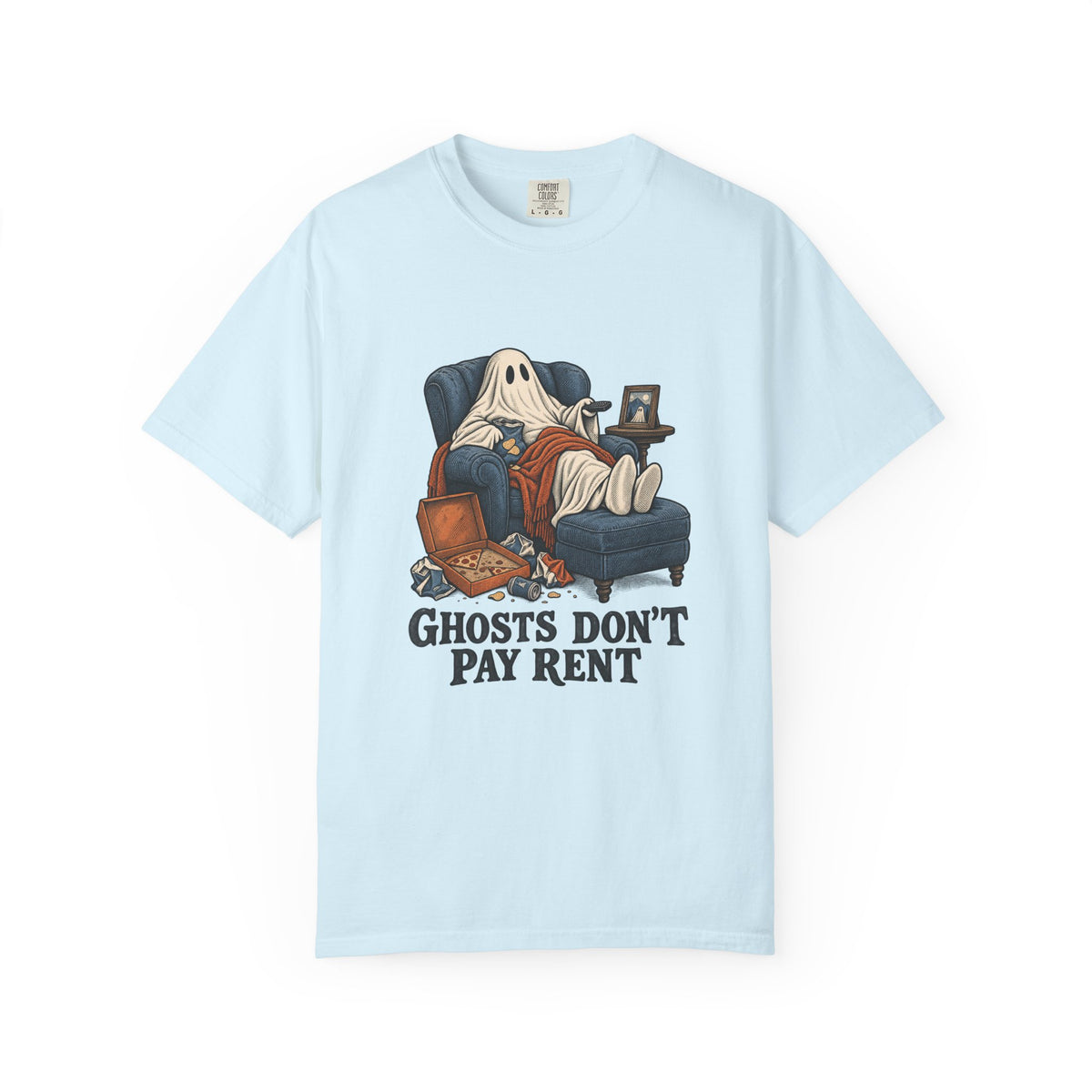 Ghosts Don't Pay Rent T-Shirt – Chambray