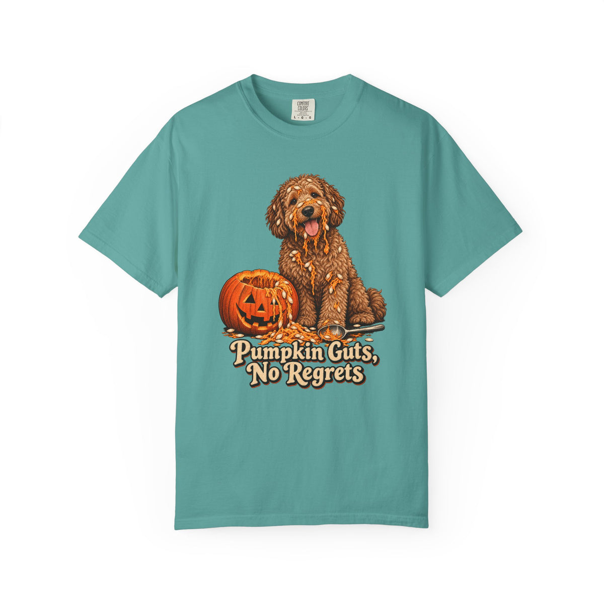 Pumpkin Guts, No Regrets T-Shirt – Seafoam