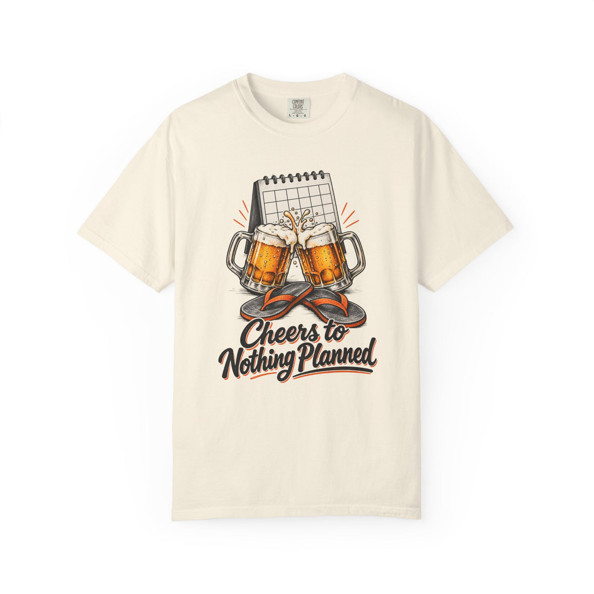 Cheers to Nothing Planned T-Shirt – Ivory