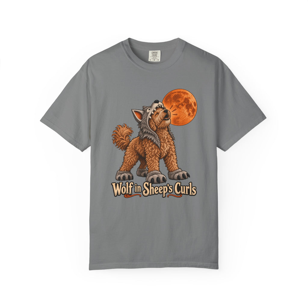Wolf in Sheep's Curls T-Shirt – Grey