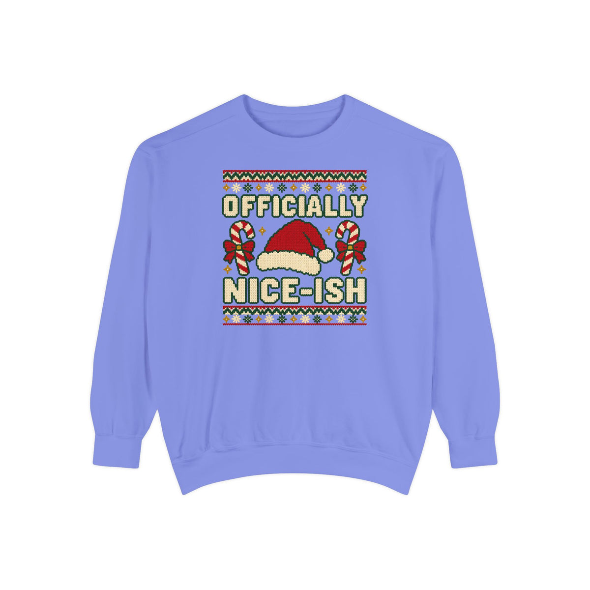 Officially Nice-ish Ugly Christmas Sweatshirt – Flo Blue