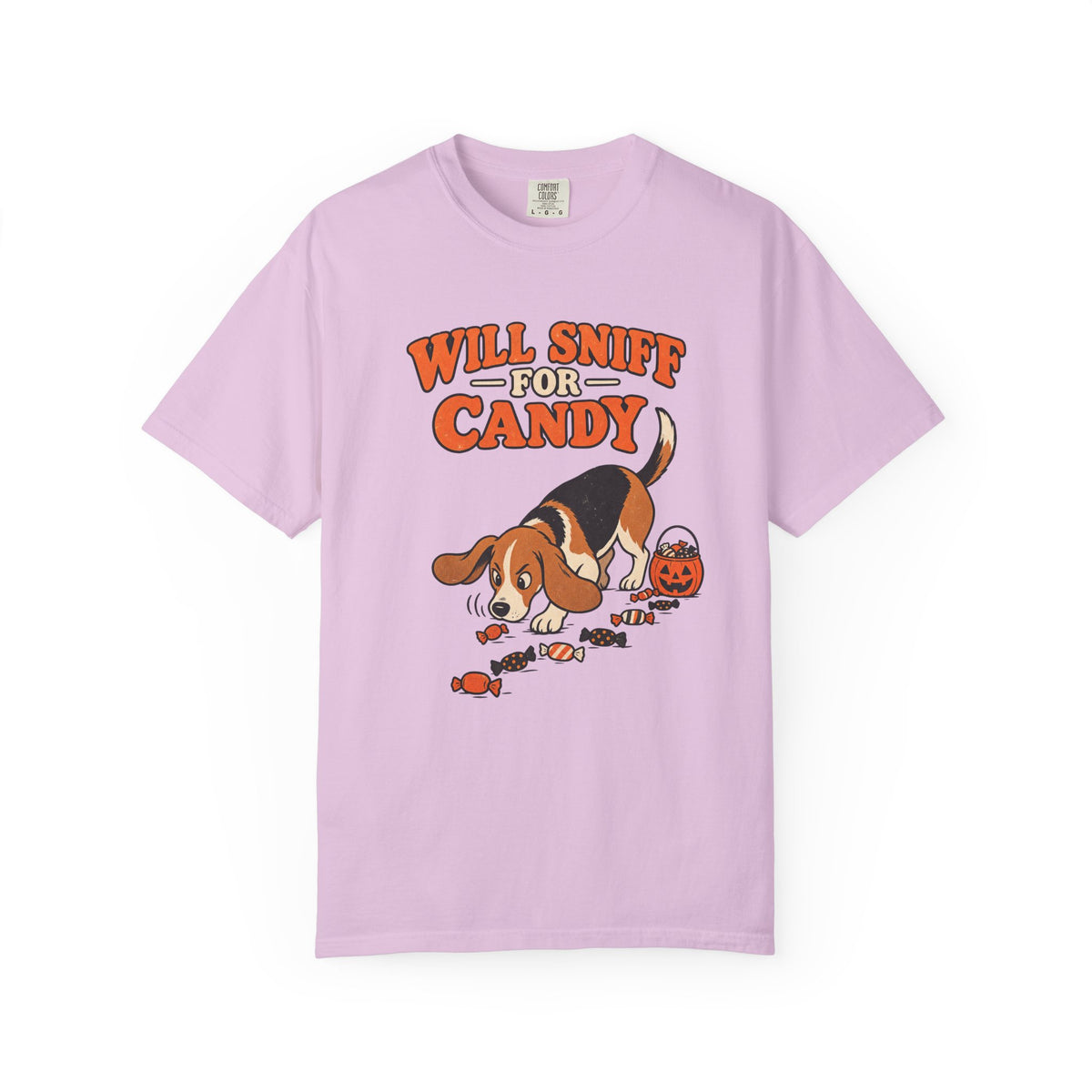 Will Sniff for Candy T-Shirt – Orchid