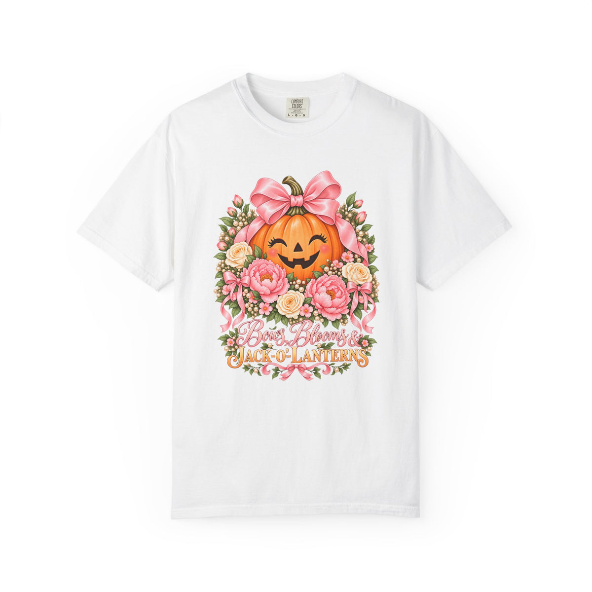 Bows, Blooms & Jack-o'-Lanterns T-Shirt – White