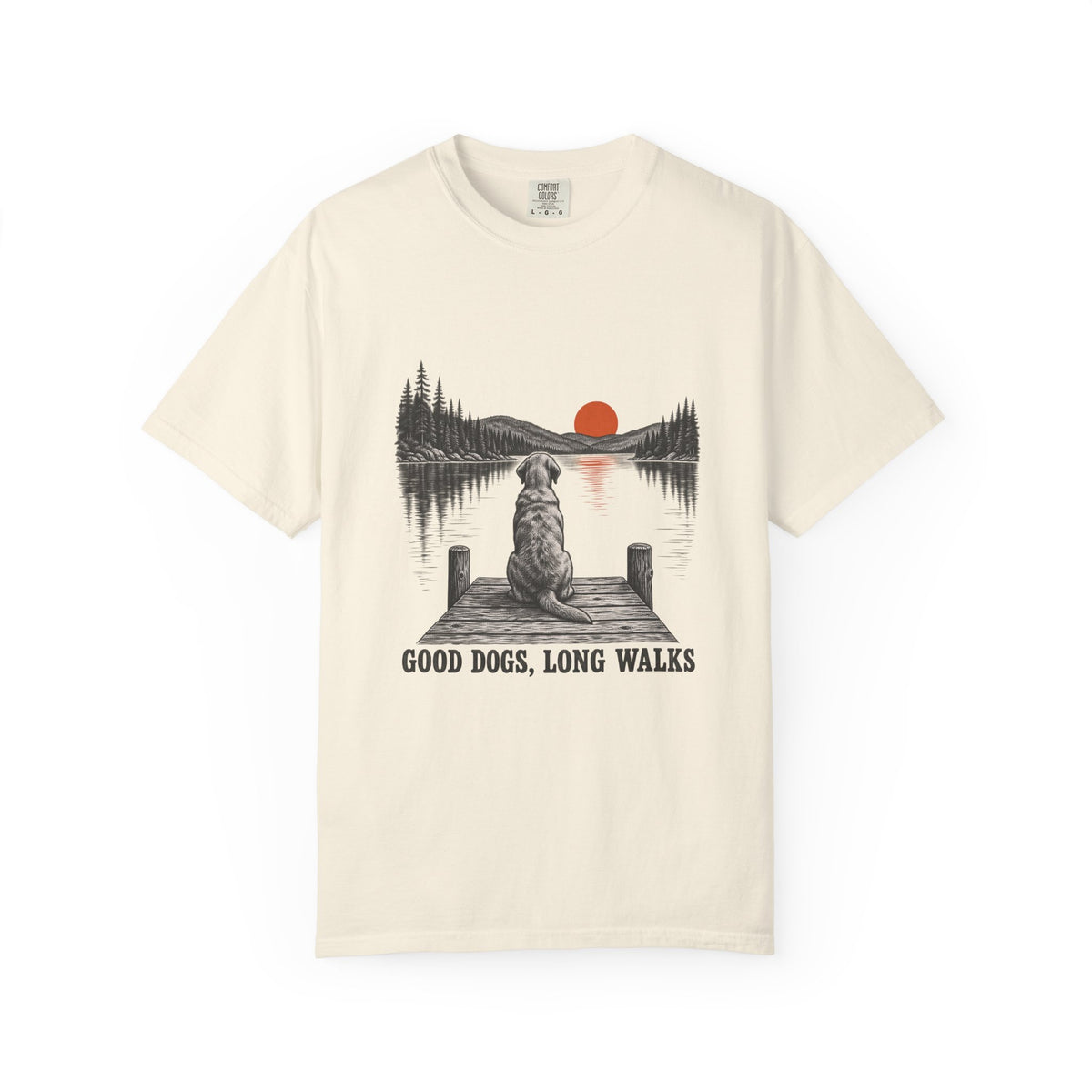 Good Dogs, Long Walks T-Shirt – Ivory