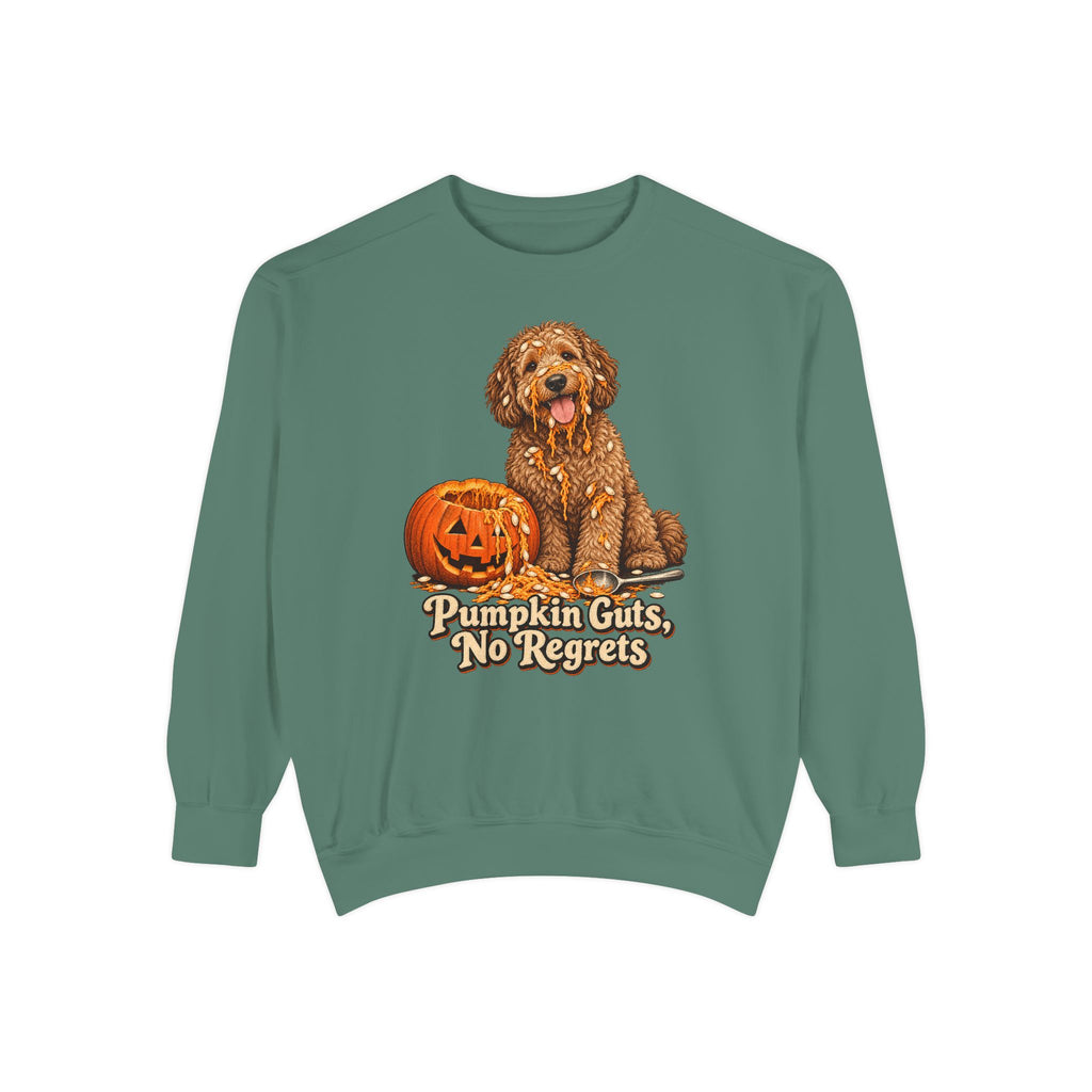 Pumpkin Guts, No Regrets Sweatshirt – Light Green
