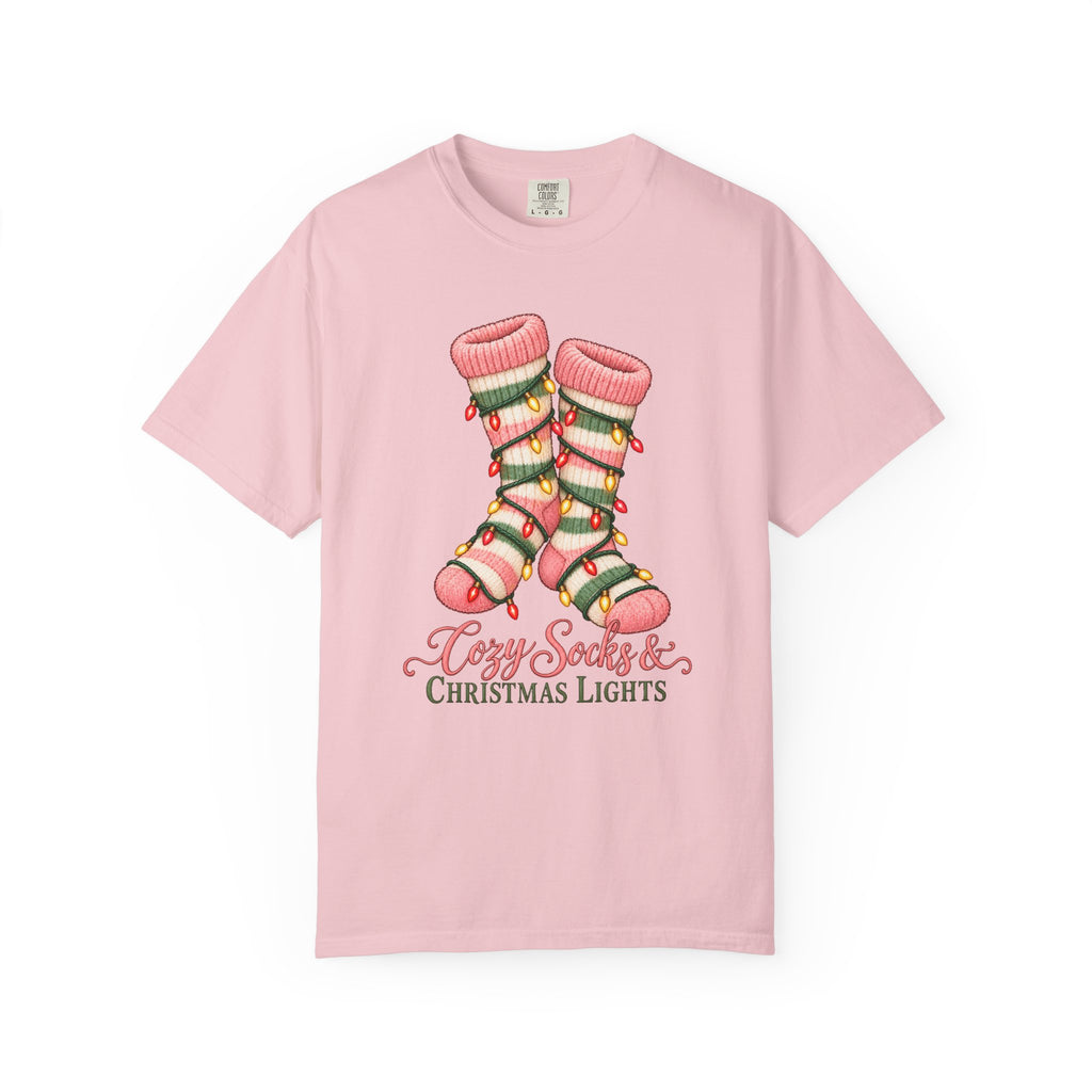 Cozy Socks & Christmas Lights T-Shirt – Blossom
