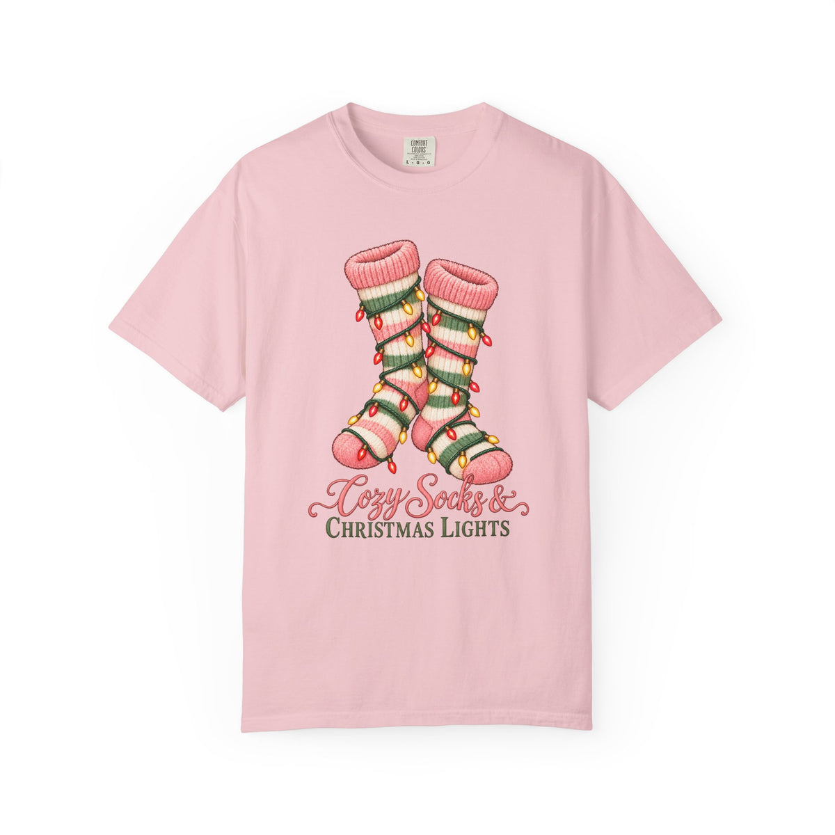 Cozy Socks & Christmas Lights T-Shirt – Blossom