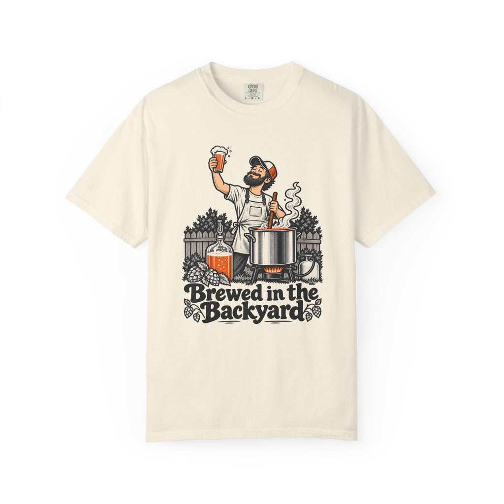 Brewed in the Backyard T-Shirt – Ivory