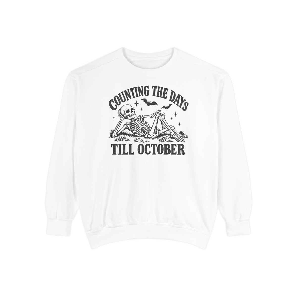 Counting the Days Till October Sweatshirt – White