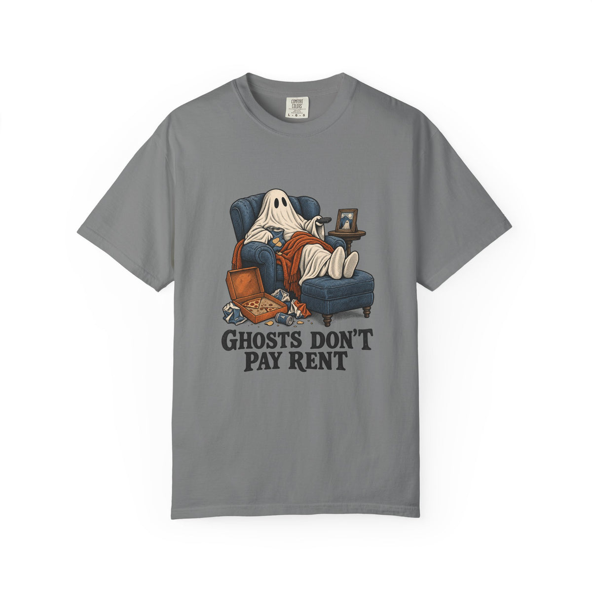 Ghosts Don't Pay Rent T-Shirt – Grey