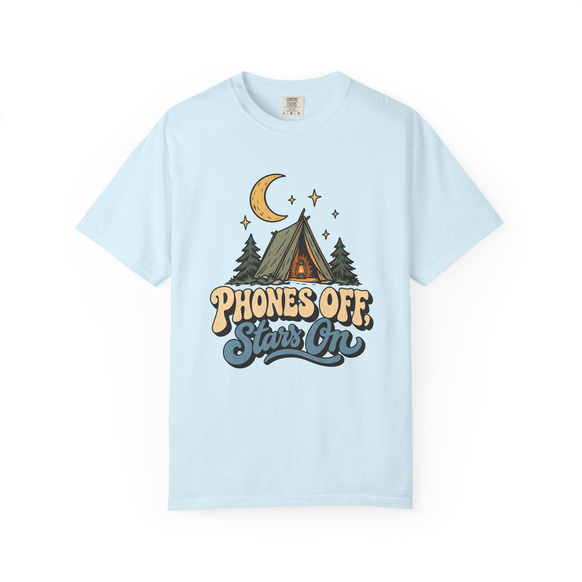 Phones Off, Stars On T-Shirt – Chambray
