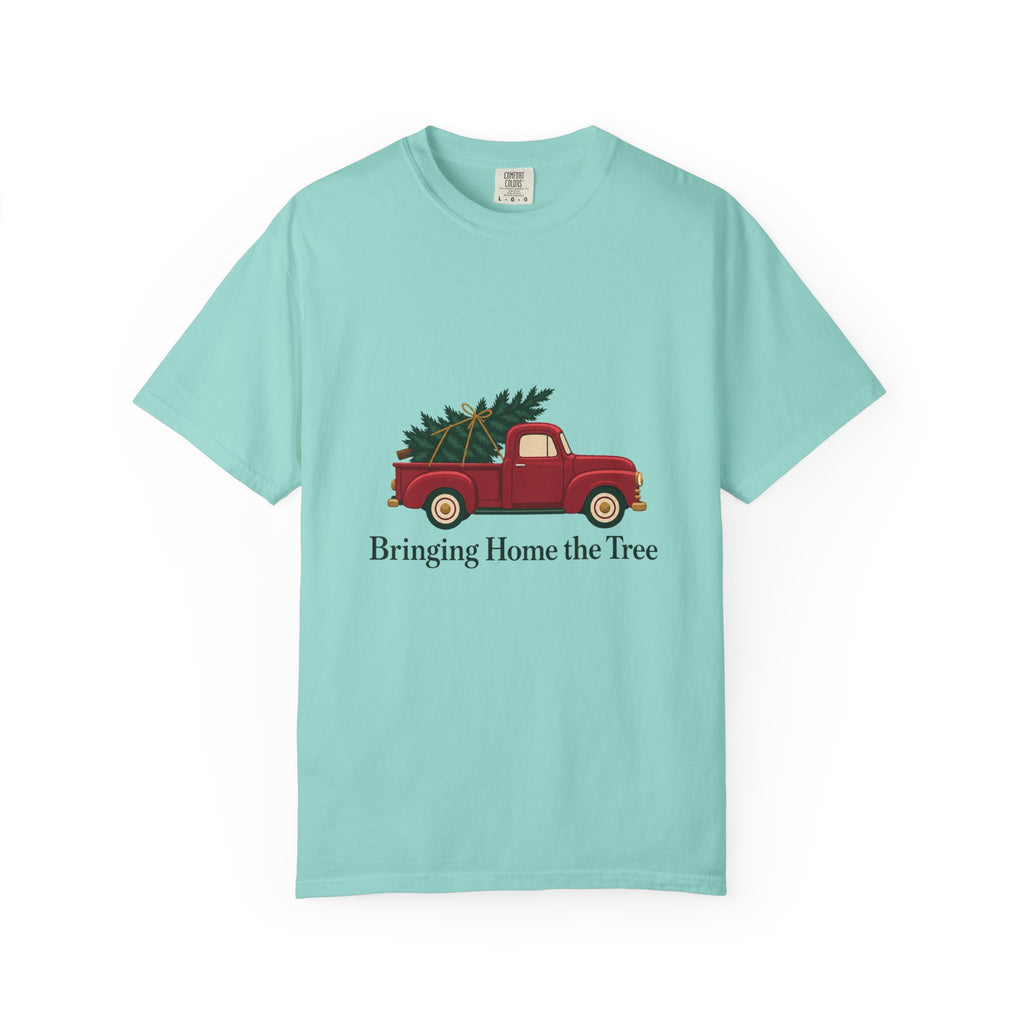 Bringing Home the Tree T-Shirt – Chalky Mint