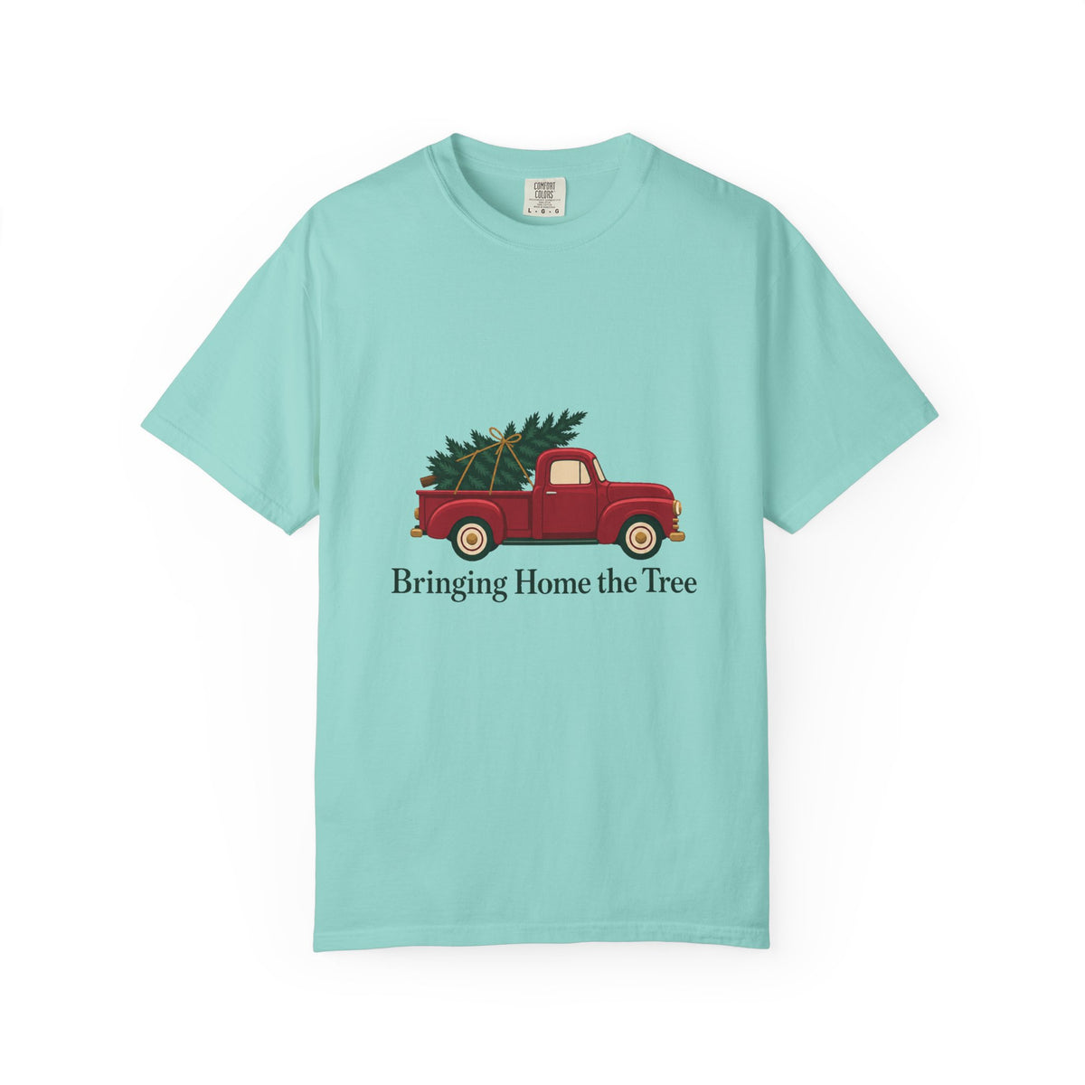 Bringing Home the Tree T-Shirt – Chalky Mint