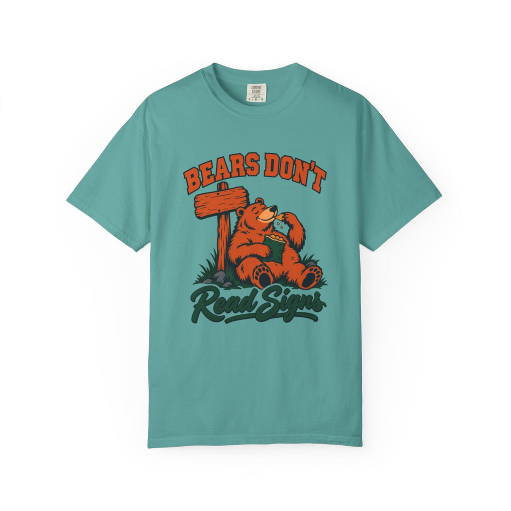 Bears Don't Read Signs T-Shirt – Seafoam
