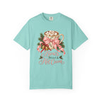 Bows, Bells & Hot Cocoa T-Shirt – Chalky Mint