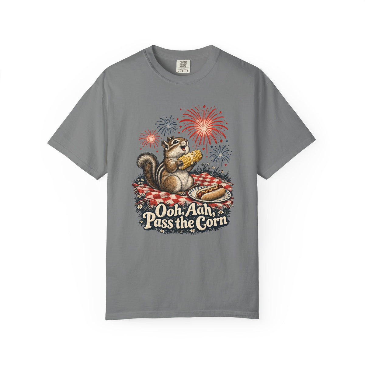 Ooh, Aah, Pass the Corn T-Shirt – Grey