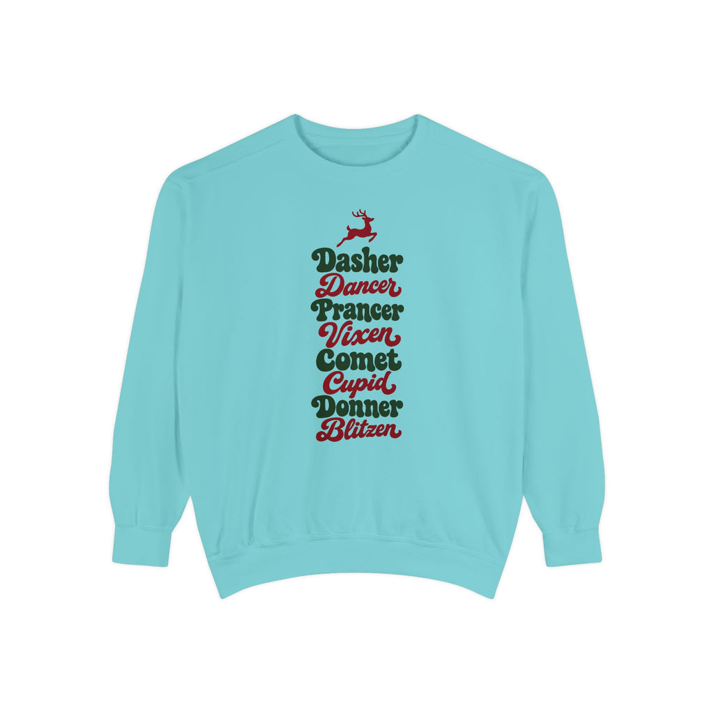 Dasher Dancer Prancer Vixen Sweatshirt – Chalky Mint