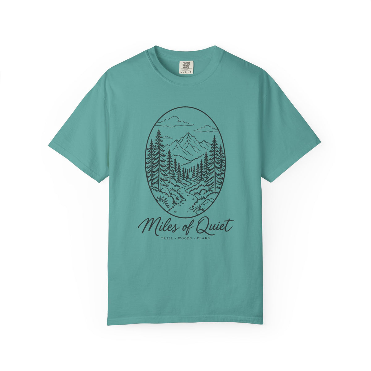 Miles of Quiet T-Shirt – Seafoam