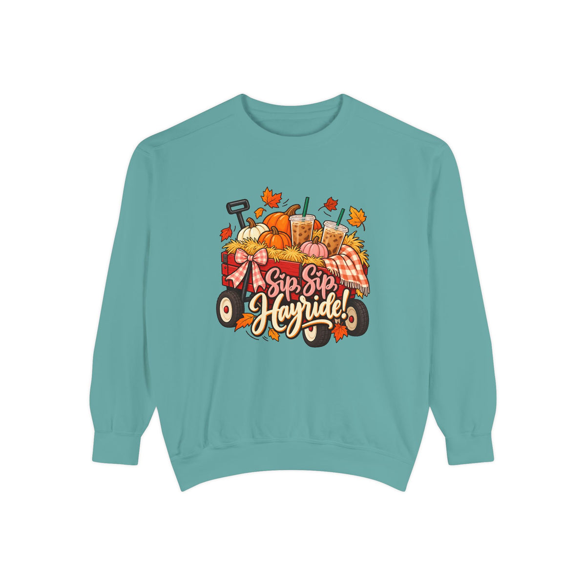 Sip, Sip, Hayride! Sweatshirt – Seafoam