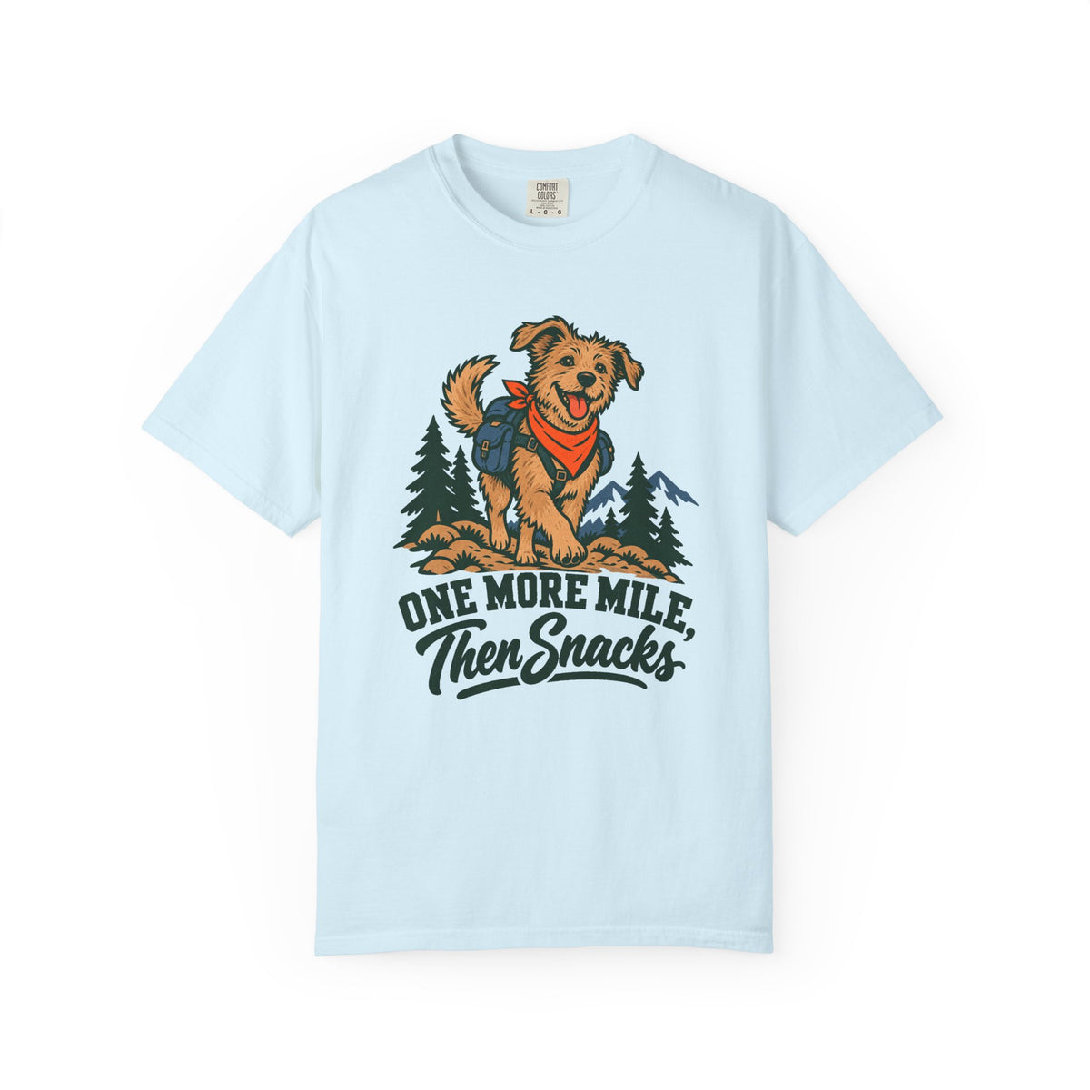 One More Mile, Then Snacks T-Shirt – Chambray