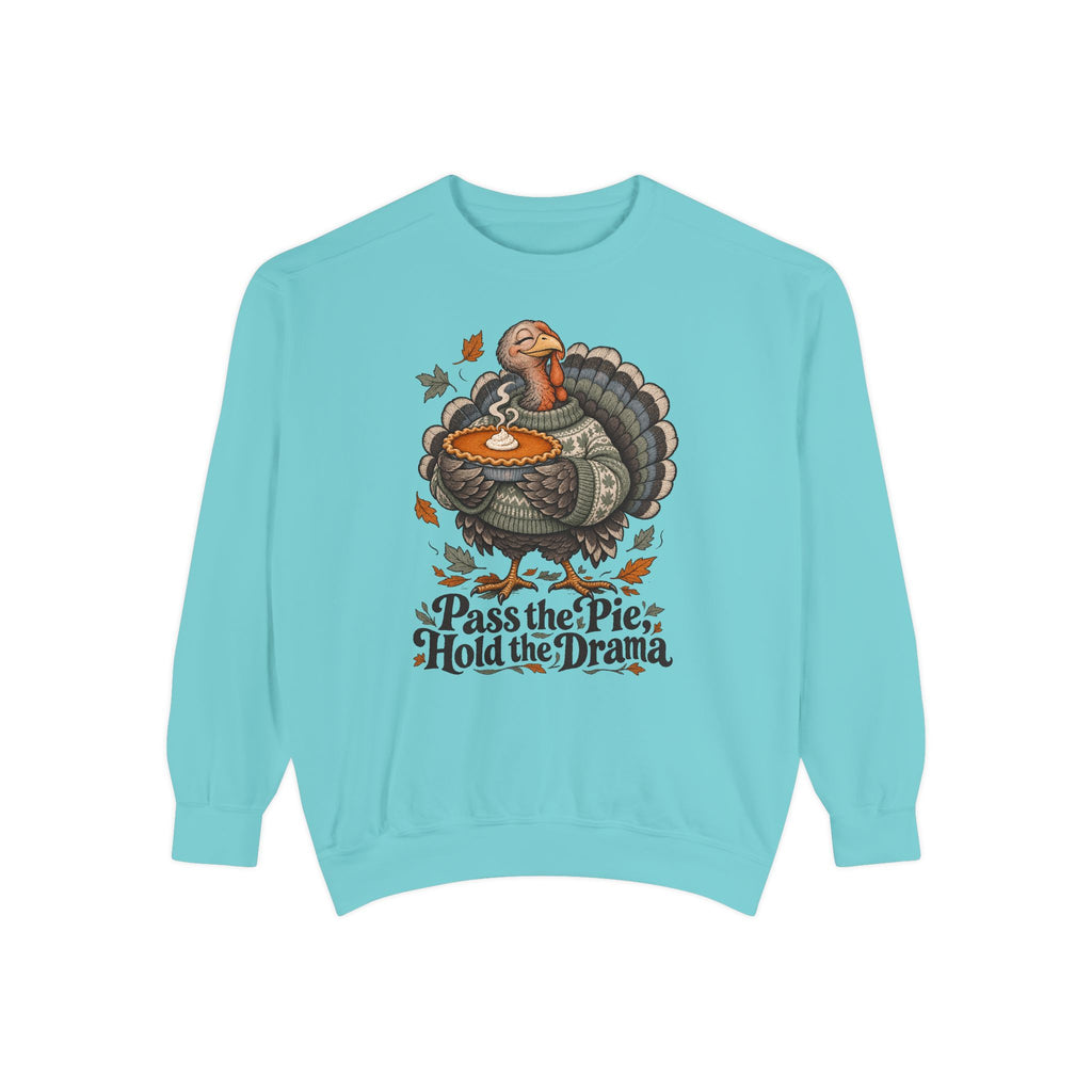 Pass the Pie, Hold the Drama Sweatshirt – Chalky Mint