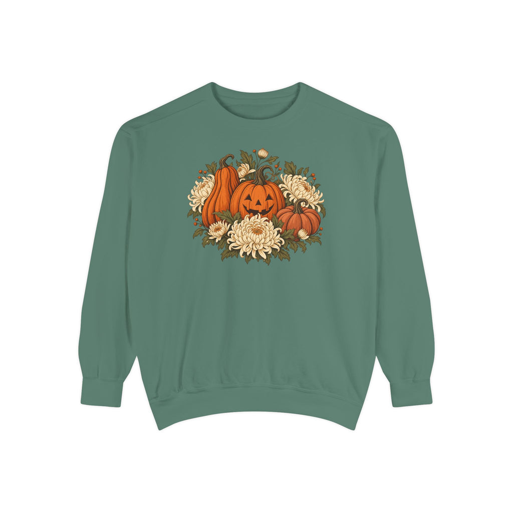 Botanical Pumpkins Sweatshirt – Light Green
