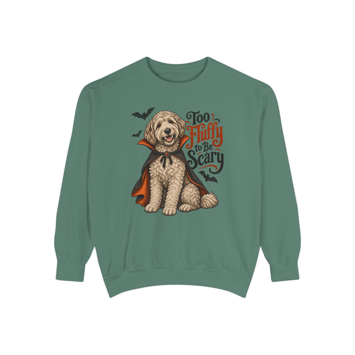 Too Fluffy to Be Scary Sweatshirt – Light Green