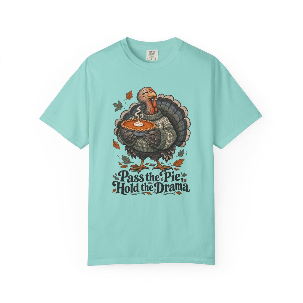 Pass the Pie, Hold the Drama T-Shirt – Chalky Mint