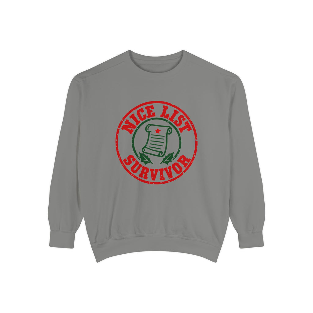 Nice List Survivor Sweatshirt – Grey