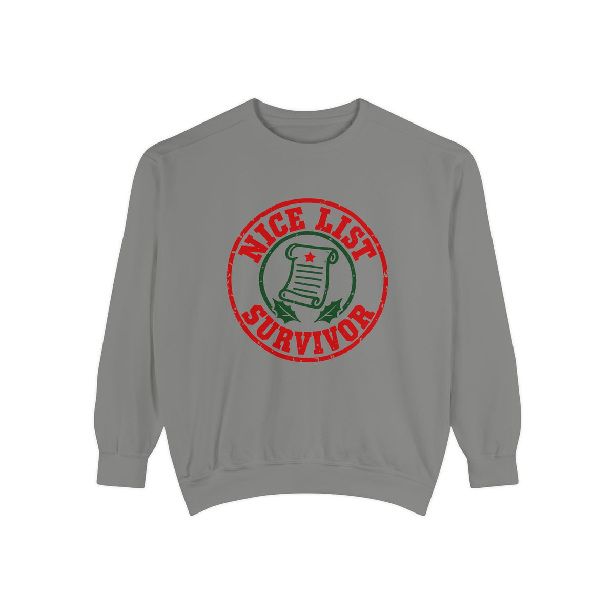 Nice List Survivor Sweatshirt – Grey