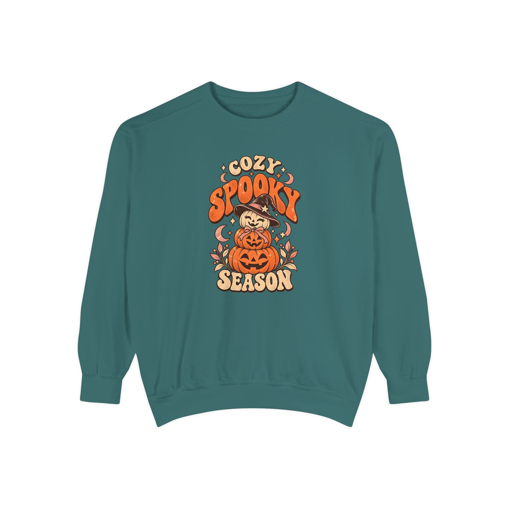 Cozy Spooky Season Sweatshirt – Blue Spruce